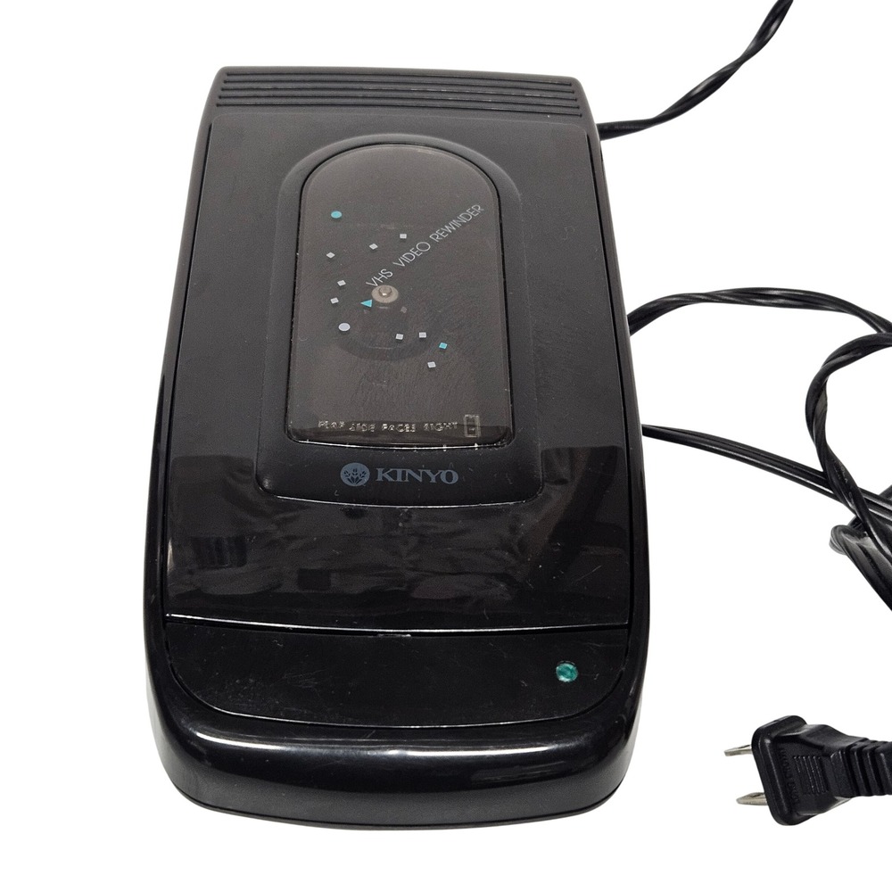 Kinyo VHS Video Cassette Rewinder Black UV-412 Vintage 90s Media Tested Working